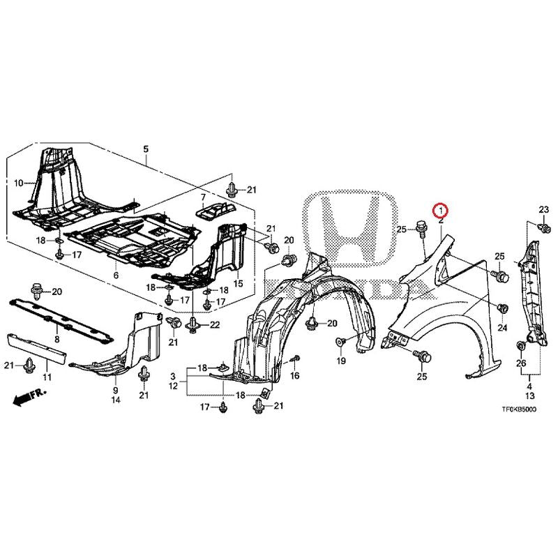 【新品未開封・送料無料】 GE8 FIT HONDA JDM NEW] 2012 JDM – OEM GENUINE Fenders Front パーツ