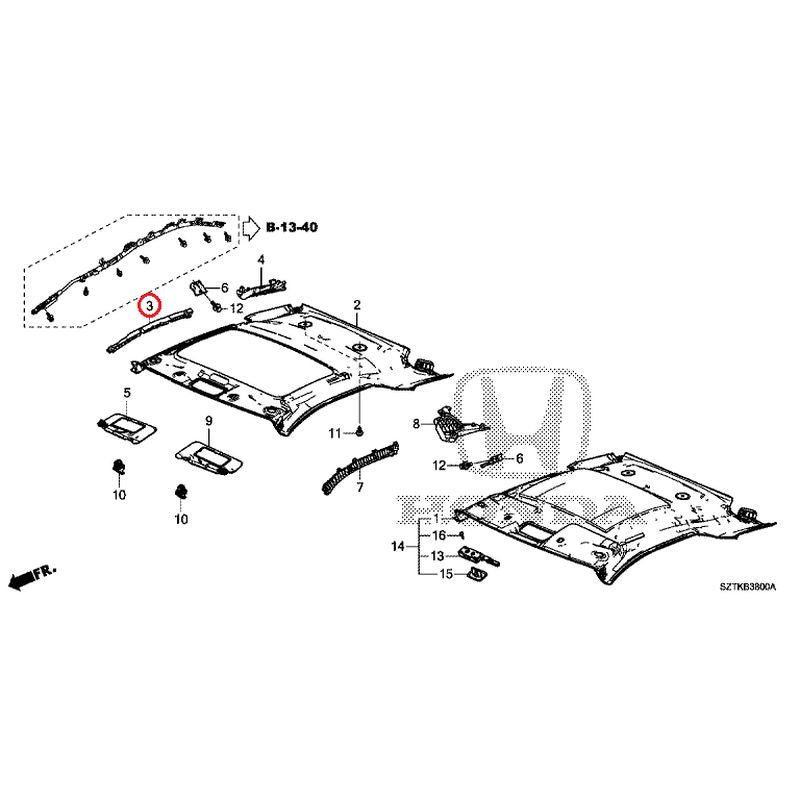 [NEW] JDM HONDA CR-Z ZF2 2014 Roof Lining GENUINE OEM