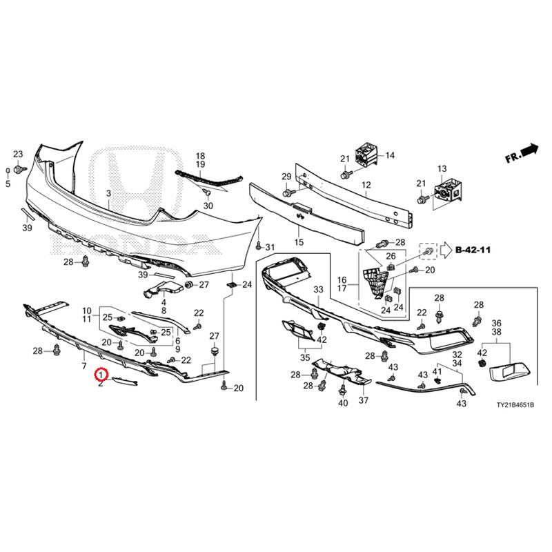 [NEW] JDM HONDA LEGEND HYBRID KC2 2018 Rear Bumper (120/130/520) GENUINE OEM