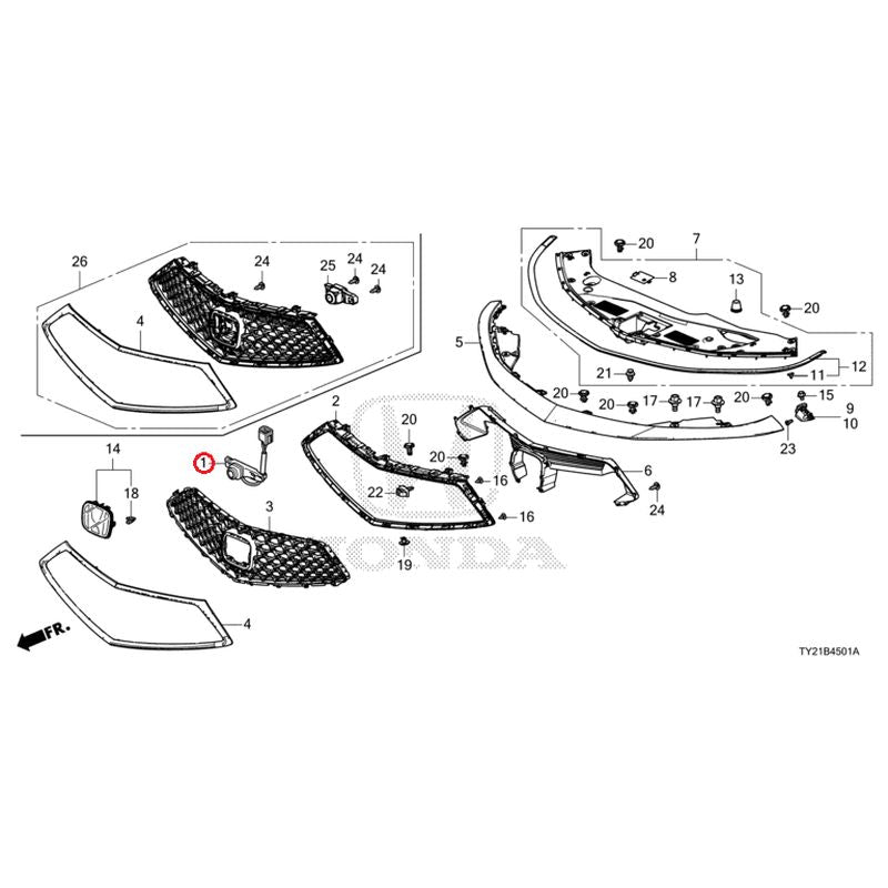 [NEW] JDM HONDA LEGEND HYBRID KC2 2020 Front Grille (120/130/520) GENUINE OEM