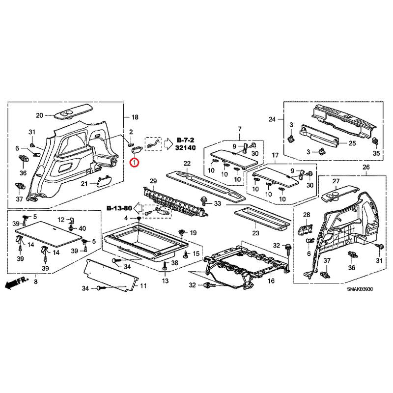 [NEW] JDM HONDA STREAM RN6 2013 Side Lining GENUINE OEM