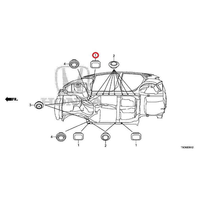 [NEW] JDM HONDA FIT HYBRID GP5 2017 Grommet (Lower) GENUINE OEM