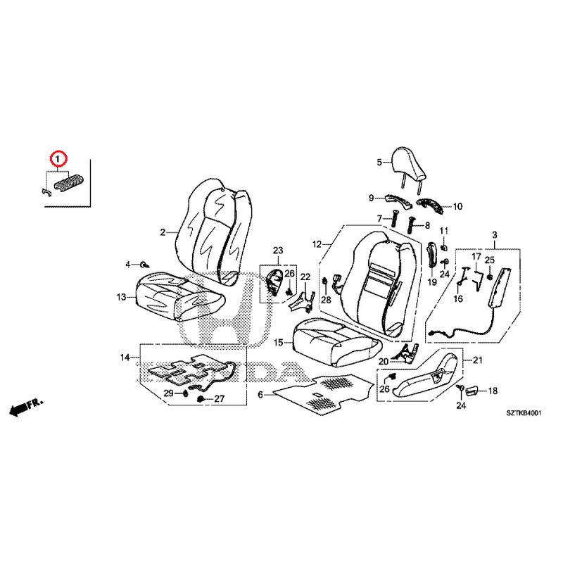 [NEW] JDM HONDA CR-Z ZF2 2014 Front Seat (Passenger Side) GENUINE OEM