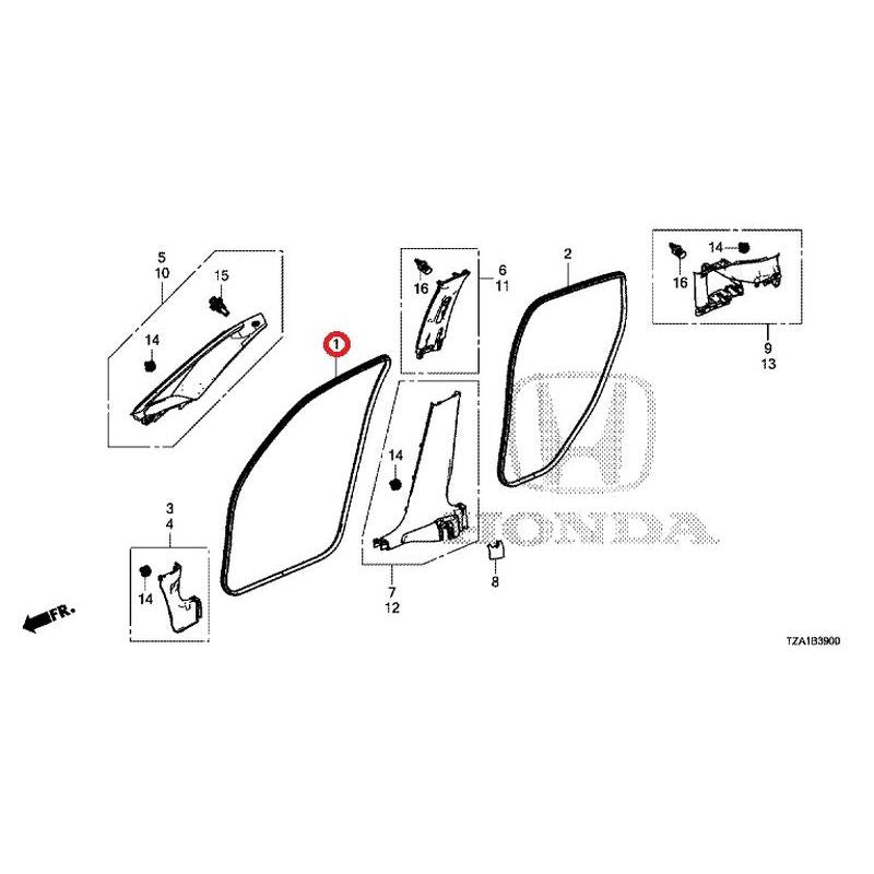 [NEW] JDM HONDA FIT GR1 2020 Pillar Garnish GENUINE OEM