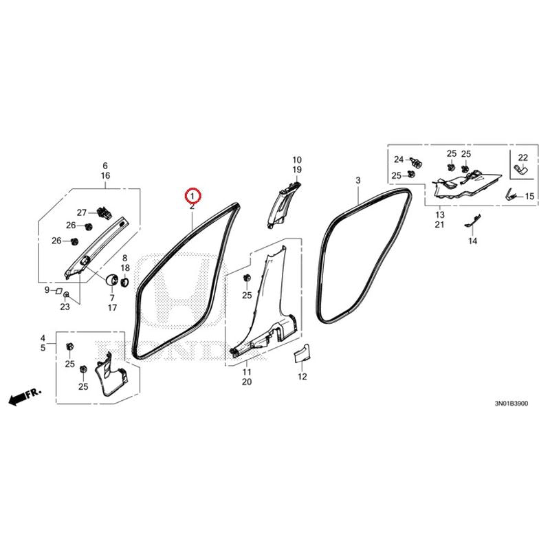 [NEW] JDM HONDA VEZEL e:HEV RV5 2021 Pillar Garnish GENUINE OEM