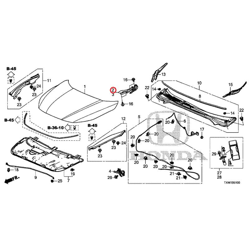 [NEW] JDM HONDA INSIGHT ZE4 2021 Hood GENUINE OEM