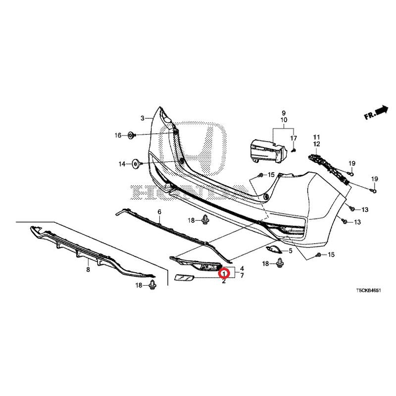 [NEW] JDM HONDA FIT HYBRID GP5 2017 Rear Bumper (2) GENUINE OEM