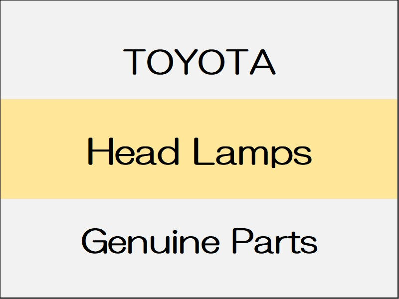 [NEW] JDM TOYOTA VITZ P13# Head Lamps / Halogen Headlamps to Apr 2014