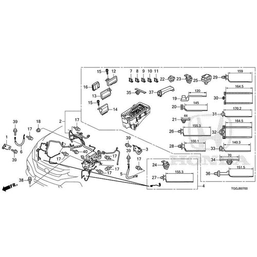 [NEW] JDM HONDA CIVIC FK8 2020 Wire Harness (1) GENUINE OEM