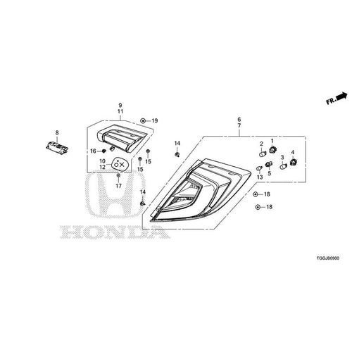 [NEW] JDM HONDA CIVIC FK8 2020 Taillight / License Light GENUINE OEM