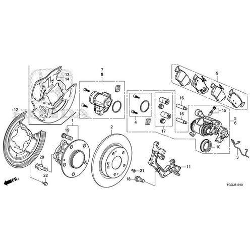 [NEW] JDM HONDA CIVIC FK8 2020 Rear Brake GENUINE OEM