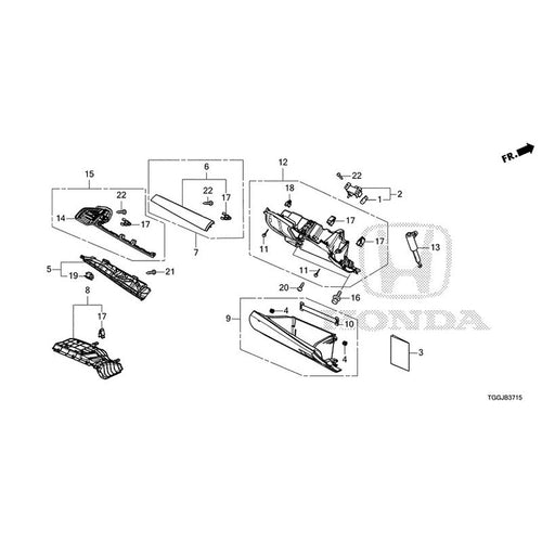 [NEW] JDM HONDA CIVIC FK8 2020 Instrument Panel Garnish (Passenger Side) GENUINE OEM