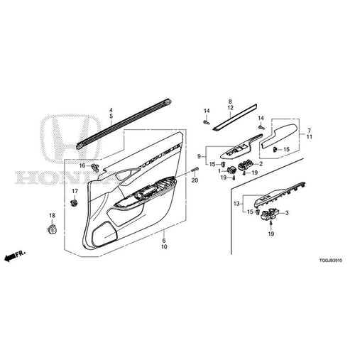 [NEW] JDM HONDA CIVIC FK8 2020 Front Door Lining GENUINE OEM