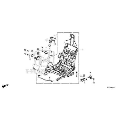 [NEW] JDM HONDA CIVIC FK8 2020 Front Seat Short Part (Driver Side) GENUINE OEM