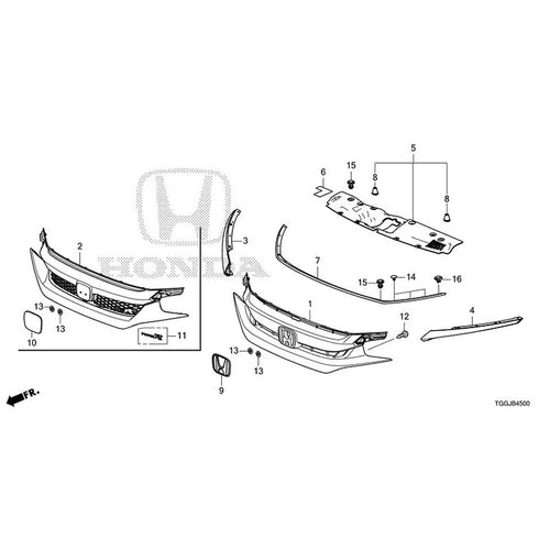 [NEW] JDM HONDA CIVIC FK8 2020 Front Grille GENUINE OEM