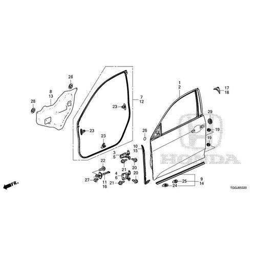 [NEW] JDM HONDA CIVIC FK8 2020 Front Door Panels GENUINE OEM