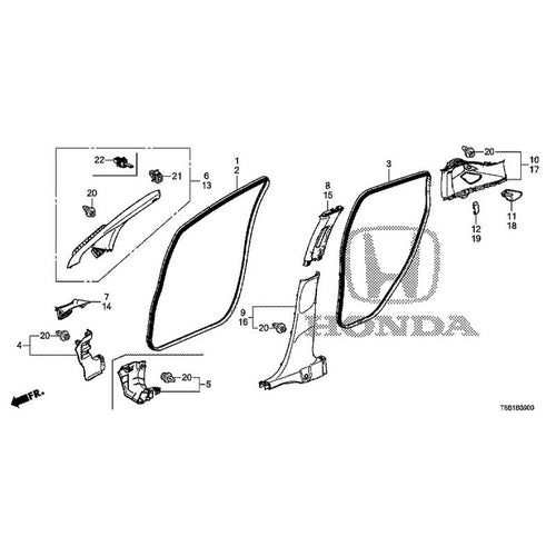 [NEW] JDM HONDA FIT GK5 2017 Pillar Garnish GENUINE OEM