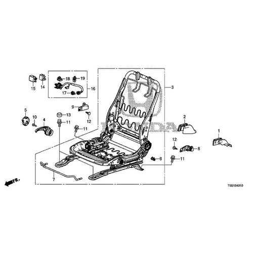 [NEW] JDM HONDA FIT GK5 2017 Front Seat Short Part (Driver Side) GENUINE OEM