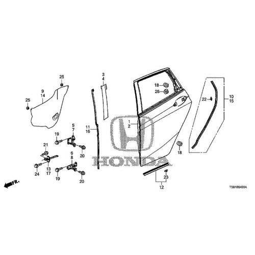 [NEW] JDM HONDA FIT GK5 2017 Rear Door Panel GENUINE OEM