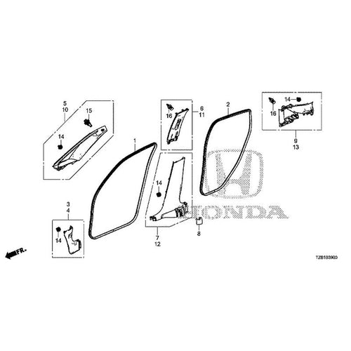 [NEW] JDM HONDA FIT e:HEV GR3 2020 Pillar Garnish GENUINE OEM