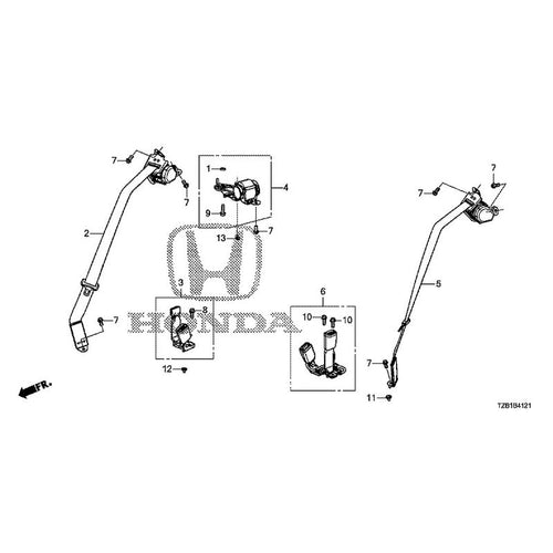 [NEW] JDM HONDA FIT e:HEV GR3 2020 Seat Belt (Rear) GENUINE OEM