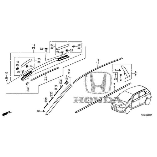 [NEW] JDM HONDA FIT e:HEV GR3 2020 Molding GENUINE OEM