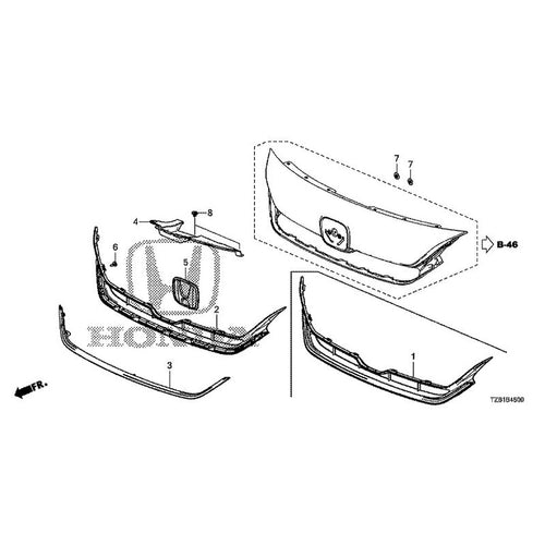 [NEW] JDM HONDA FIT e:HEV GR3 2020 Front Grille (1) GENUINE OEM