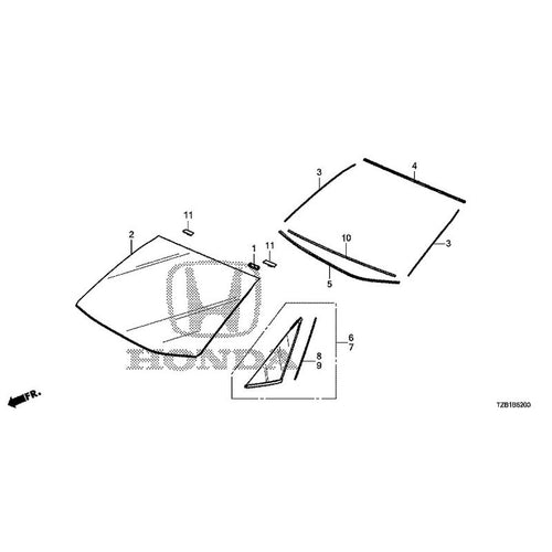 [NEW] JDM HONDA FIT e:HEV GR3 2020 Front Windshield GENUINE OEM