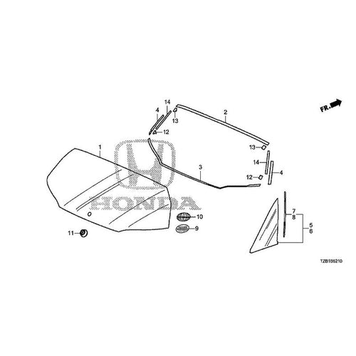 [NEW] JDM HONDA FIT e:HEV GR3 2020 Rear Windshield Glass Quarter GENUINE OEM