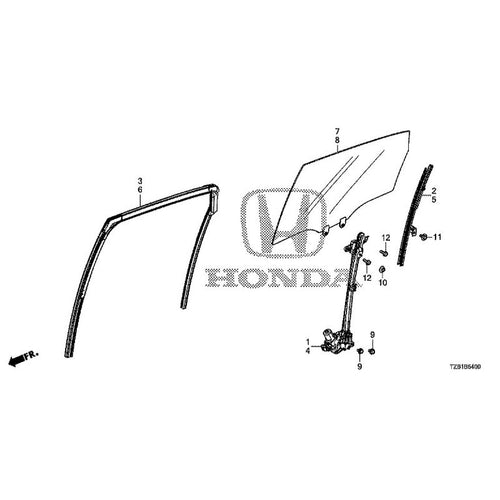 [NEW] JDM HONDA FIT e:HEV GR3 2020 Rear Door Glass Regulator GENUINE OEM