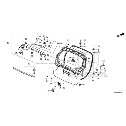 [NEW] JDM HONDA FIT e:HEV GR3 2020 Tailgate GENUINE OEM