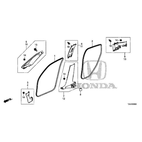 [NEW] JDM HONDA FIT GR1 2020 Pillar Garnish GENUINE OEM