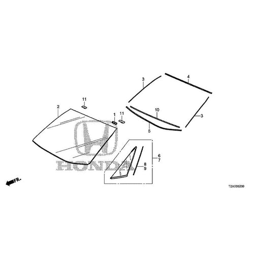 [NEW] JDM HONDA FIT GR1 2020 Front Windshield GENUINE OEM