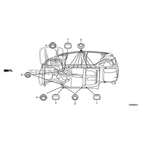 [NEW] JDM HONDA FIT HYBRID GP5 2017 Grommet (Lower) GENUINE OEM