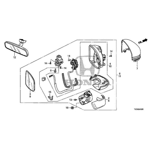 [NEW] JDM HONDA FIT HYBRID GP5 2017 Mirrors (Remote Control) GENUINE OEM