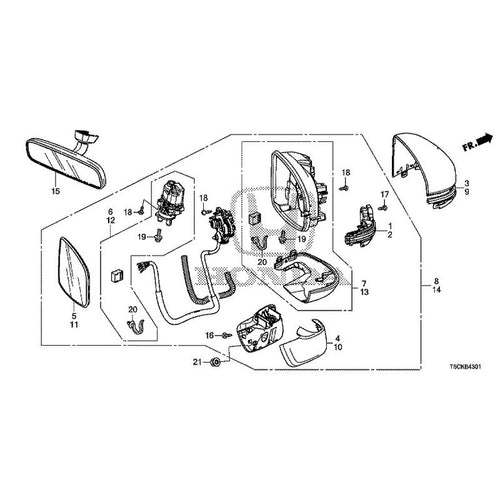 [NEW] JDM HONDA FIT HYBRID GP5 2017 Mirrors (Auto-Turn) GENUINE OEM