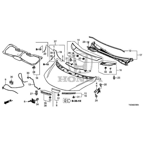 [NEW] JDM HONDA FIT HYBRID GP5 2017 Hood GENUINE OEM