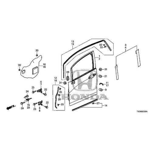 [NEW] JDM HONDA FIT HYBRID GP5 2017 Front Door Panel GENUINE OEM