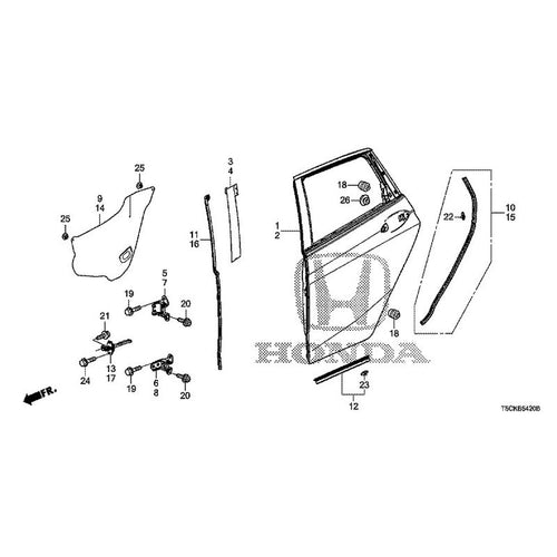 [NEW] JDM HONDA FIT HYBRID GP5 2017 Rear Door Panel GENUINE OEM