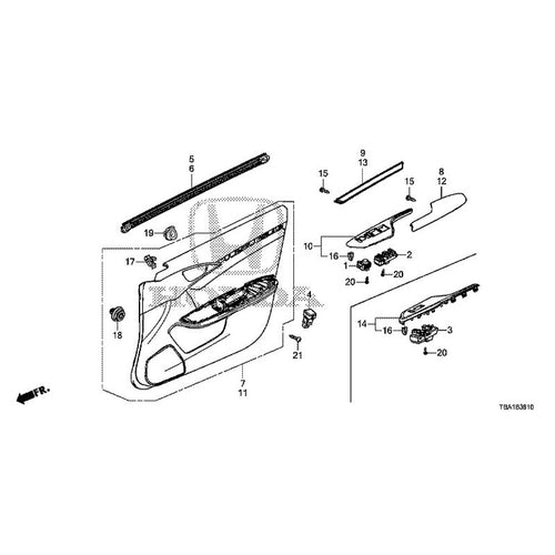 [NEW] JDM HONDA CIVIC FC1 2020 Front Door Lining GENUINE OEM