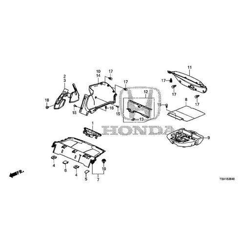 [NEW] JDM HONDA CIVIC FC1 2020 Rear Tray/Trunk Lining GENUINE OEM