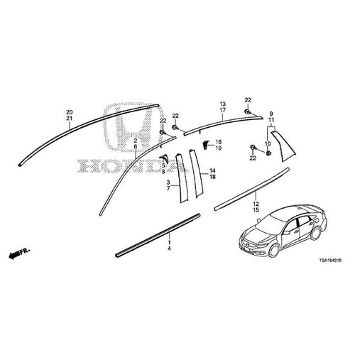 [NEW] JDM HONDA CIVIC FC1 2020 Molding GENUINE OEM