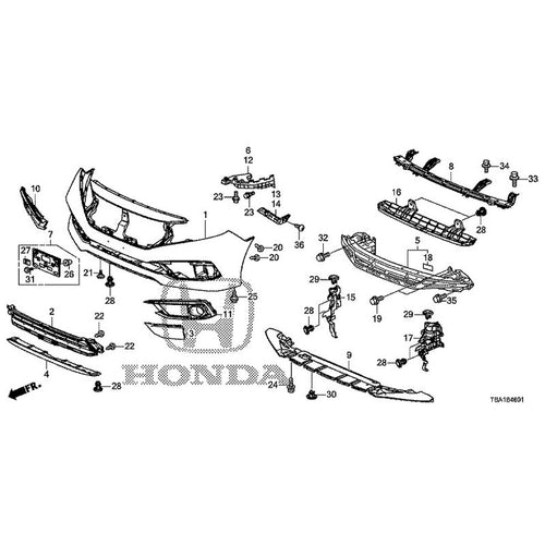 [NEW] JDM HONDA CIVIC FC1 2020 Front Bumper (2) GENUINE OEM