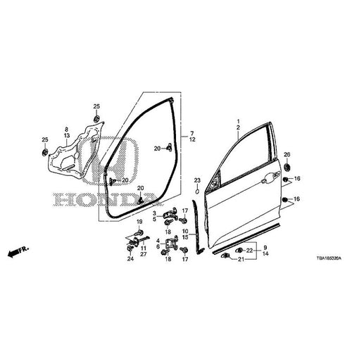 [NEW] JDM HONDA CIVIC FC1 2020 Front Door Panel GENUINE OEM