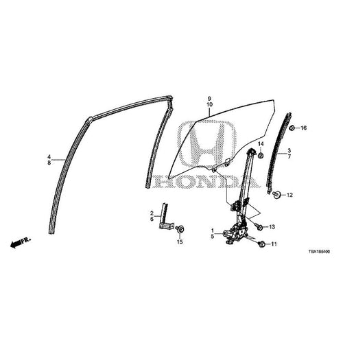 [NEW] JDM HONDA CIVIC FC1 2020 Rear Door Glass/Door Regulator GENUINE OEM