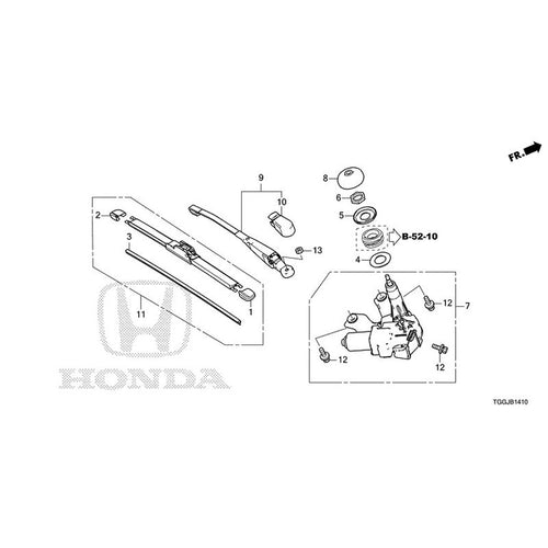 [NEW] JDM HONDA CIVIC FK7 2021 Rear Windshield Wiper GENUINE OEM