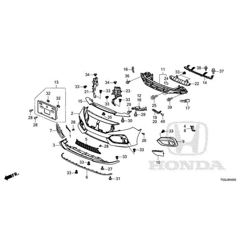 [NEW] JDM HONDA CIVIC FK7 2021 Front Bumper GENUINE OEM