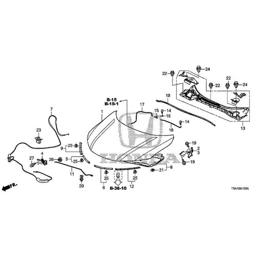 [NEW] JDM HONDA GRACE GM6 2017 Hood GENUINE OEM