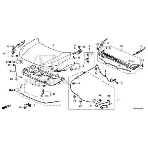 [NEW] JDM HONDA CIVIC FK7 2021 Hood GENUINE OEM