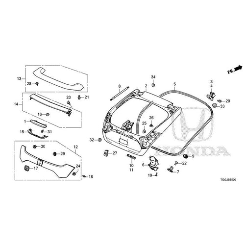 [NEW] JDM HONDA CIVIC FK7 2021 Tailgate GENUINE OEM